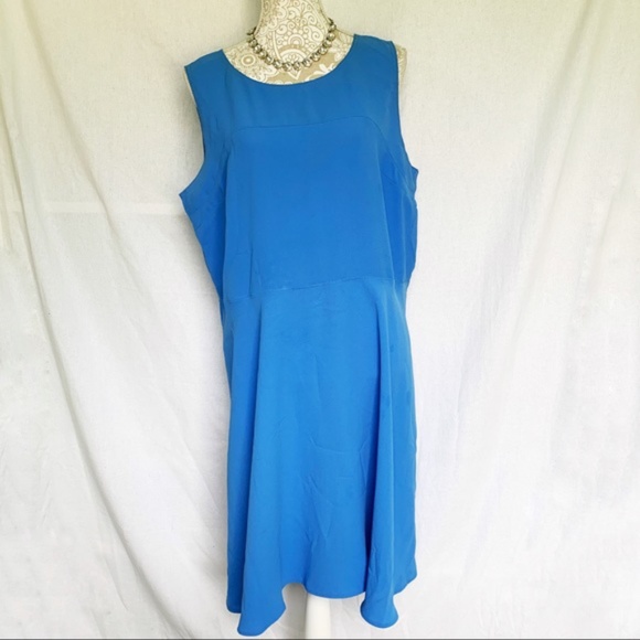 LOFT Dresses & Skirts - Loft // Bright Blue Fit & Flare Mini Dress 16